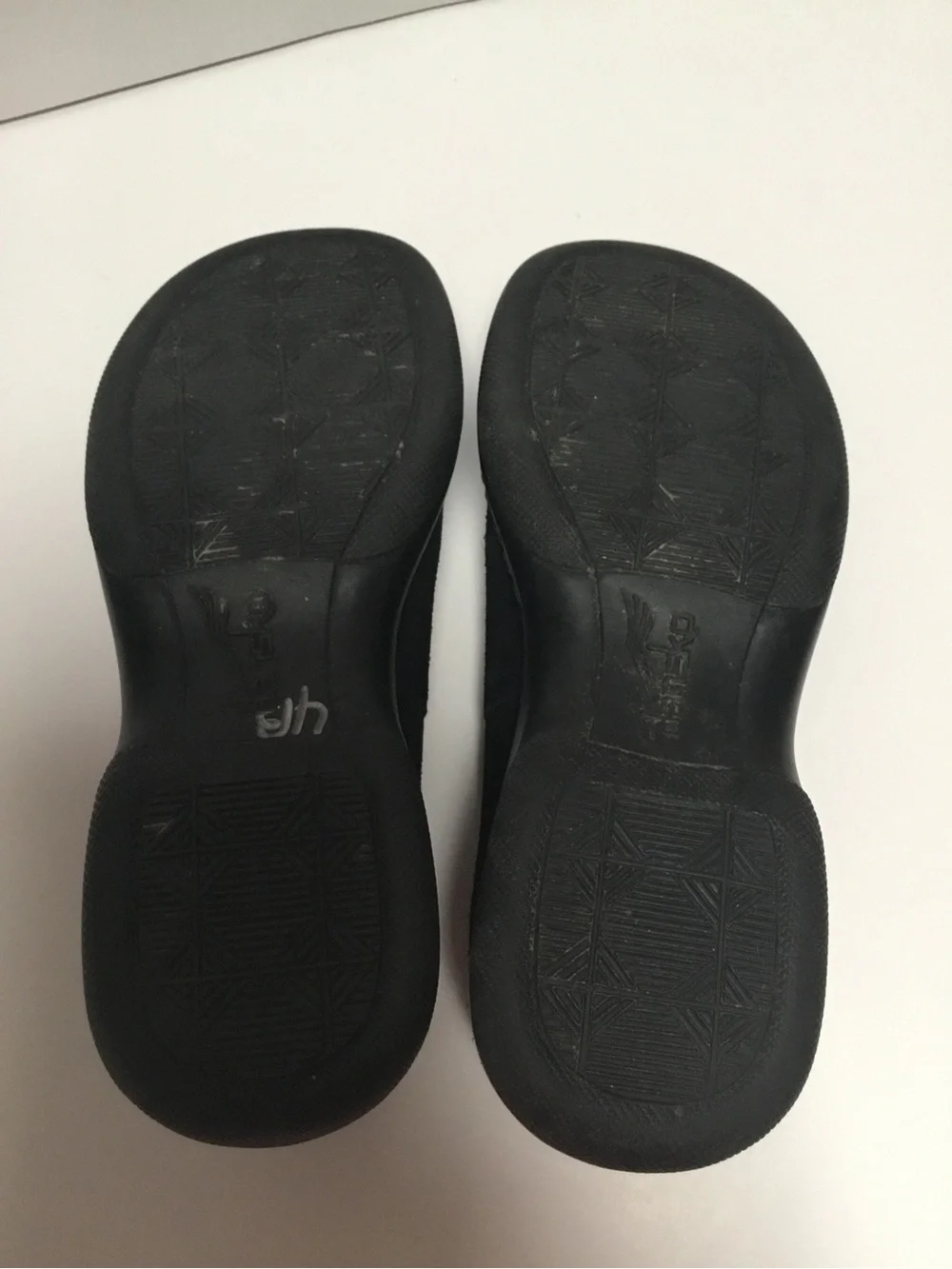 Dansko Black Suede Mary Jane Flats with Cross-Stitch Detail